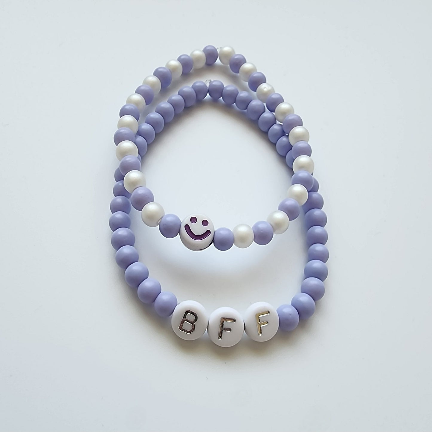 BFF Bracelet Purple and White with Smile