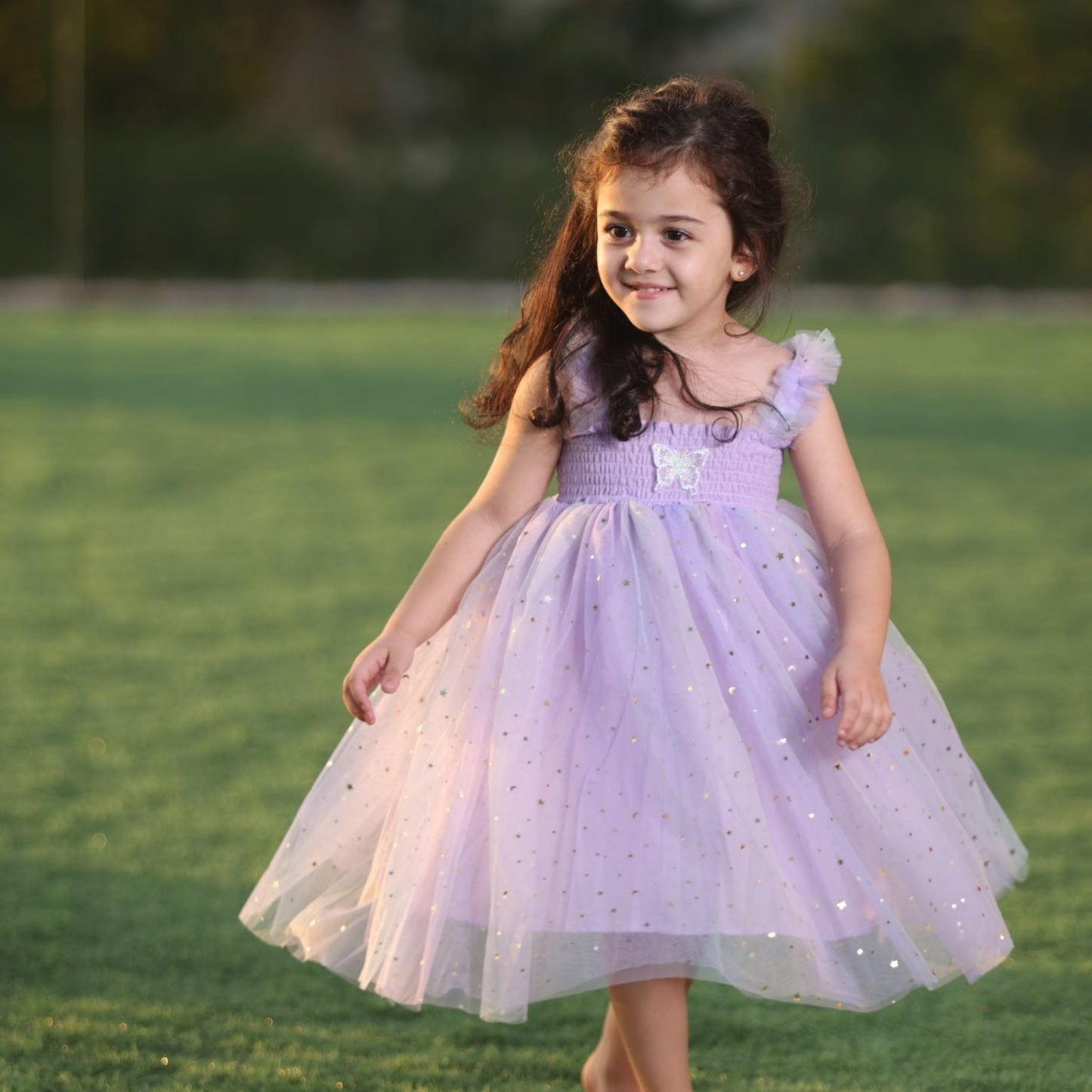 Rainbow Purple Butterfly Dress