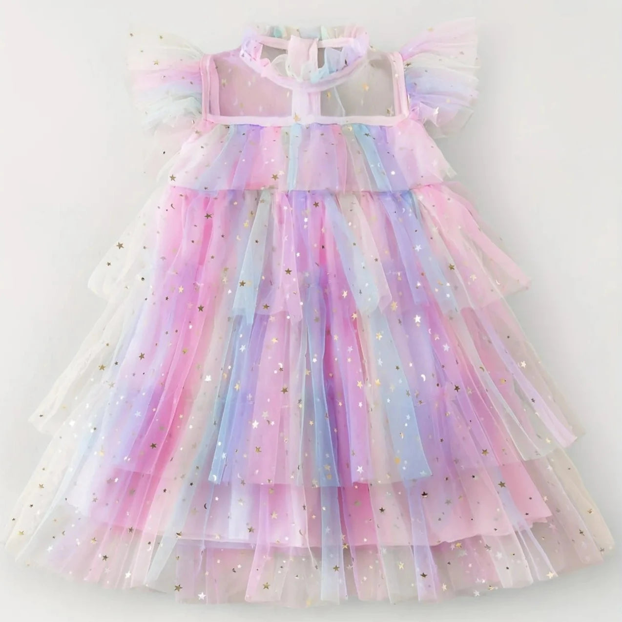 Rainbow Tutu Tulle Dress